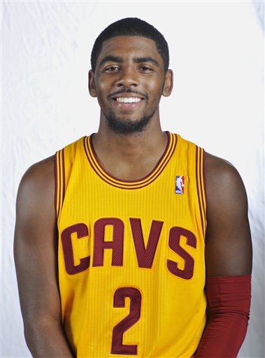 Cleveland Cavaliers guard Kyrie Irving is shown at the Cavs media day at the Cavs training facility in Independence, Ohio, Monday, Oct. 1, 2012. (AP Photo/Phil Long)